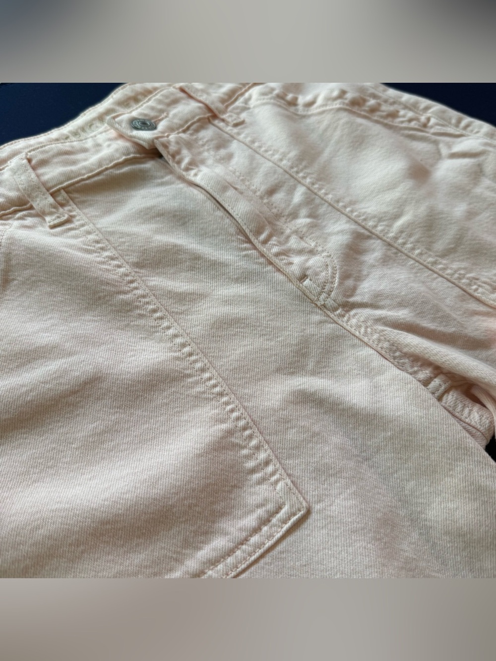 American Eagle Jeans Womens 6 Long Light Pink Super High Rise Baggy Wide Leg - Picture 3 of 16